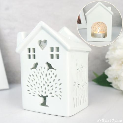 Аромалампа Домик 12 см / 922 /уп 96/белая