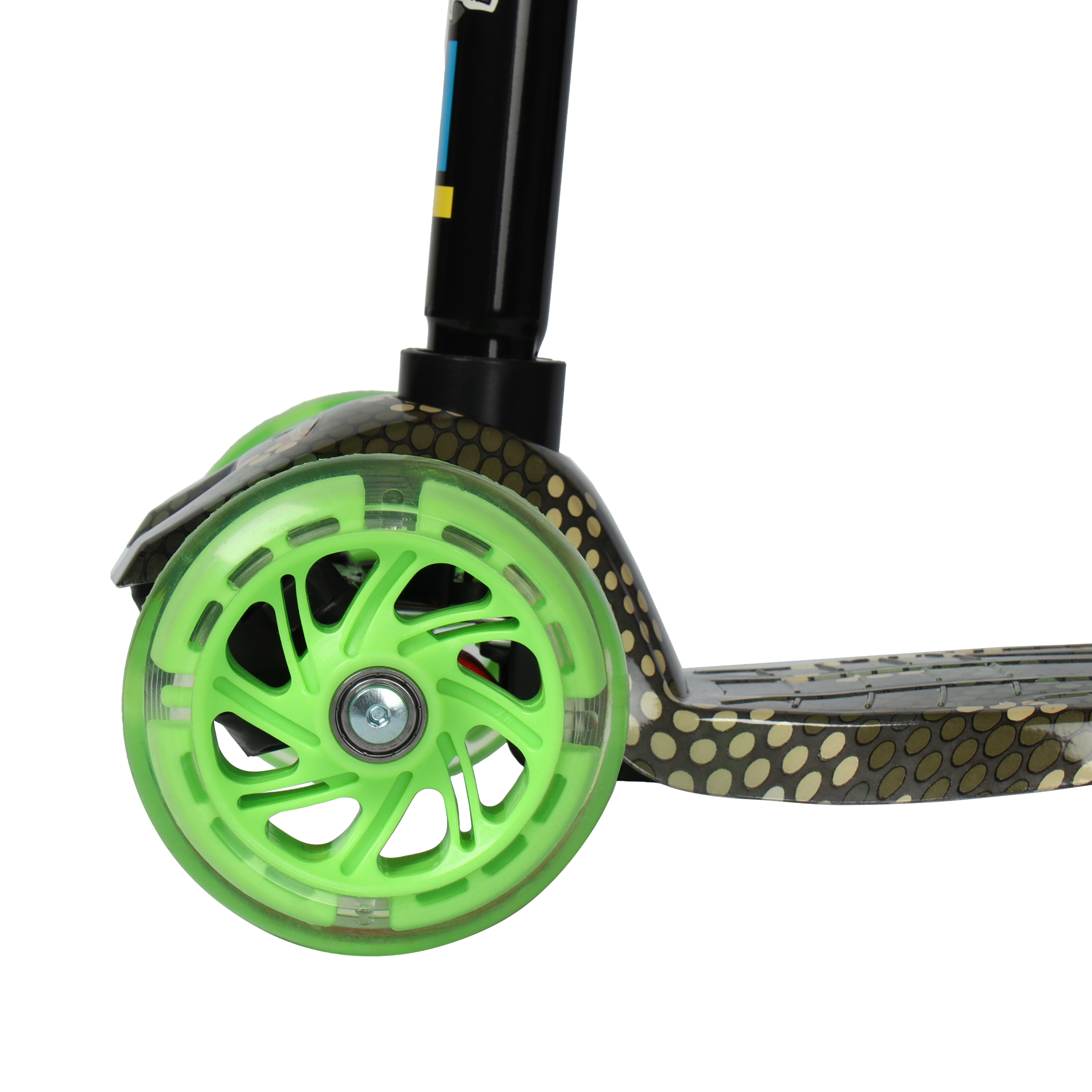 Самокат трехколесный для детей от 3-х лет Yeenot GT4108P56, нагрузка до 50кг, вес 2.3кг, светящиеся колёса PU116мм, цвет хакки 3 БК/уп10