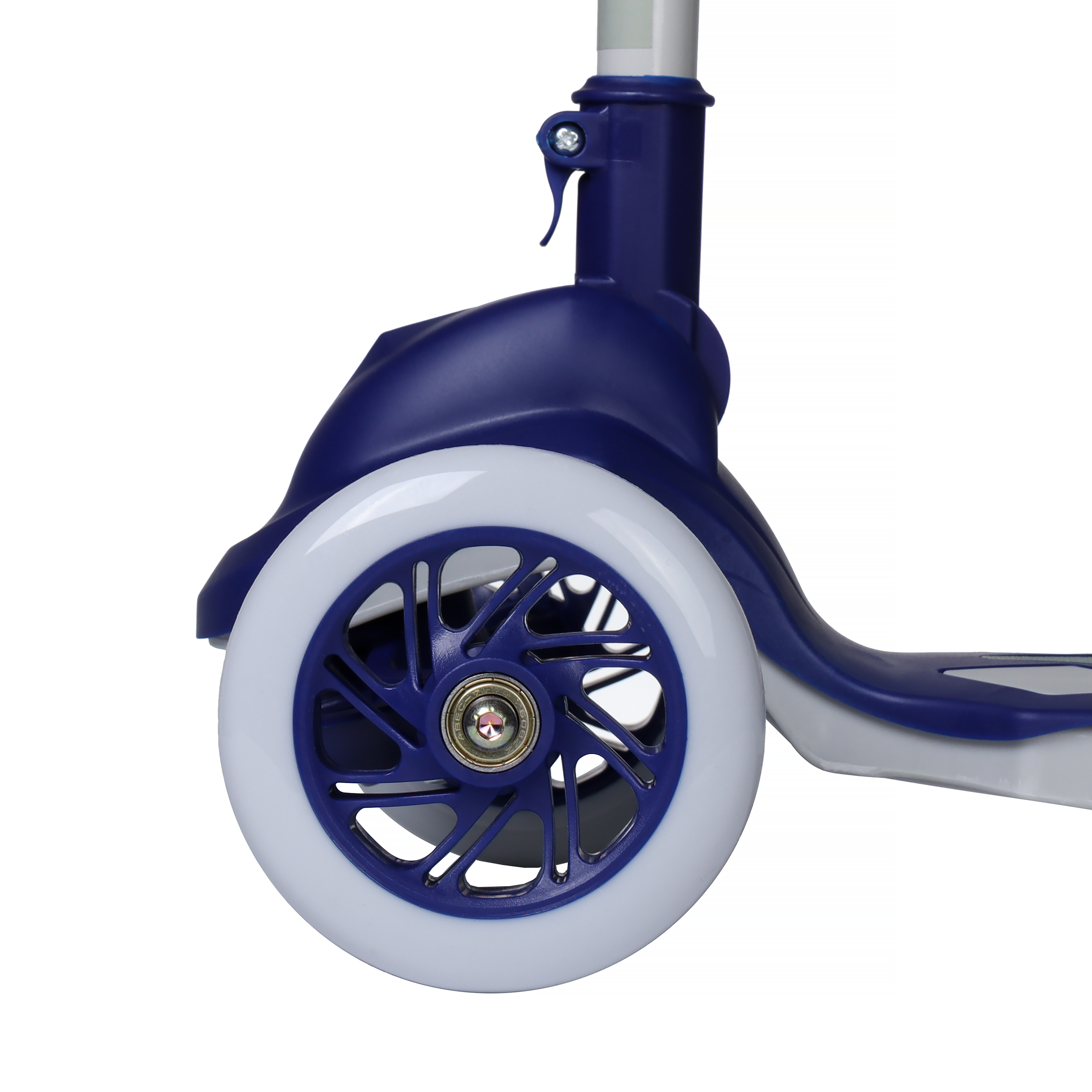 Самокат трехколесный для детей от 2-х лет Yeenot R188-8, нагрузка до 50кг, складная ручка, светящиеся колёса, PU 120мм, цвет синий БК/уп10