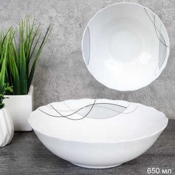 Набор суповых тарелок 6 штук 650 мл 175 мм / HW70 (2029) /уп 8/ Абстракция Волны 735519