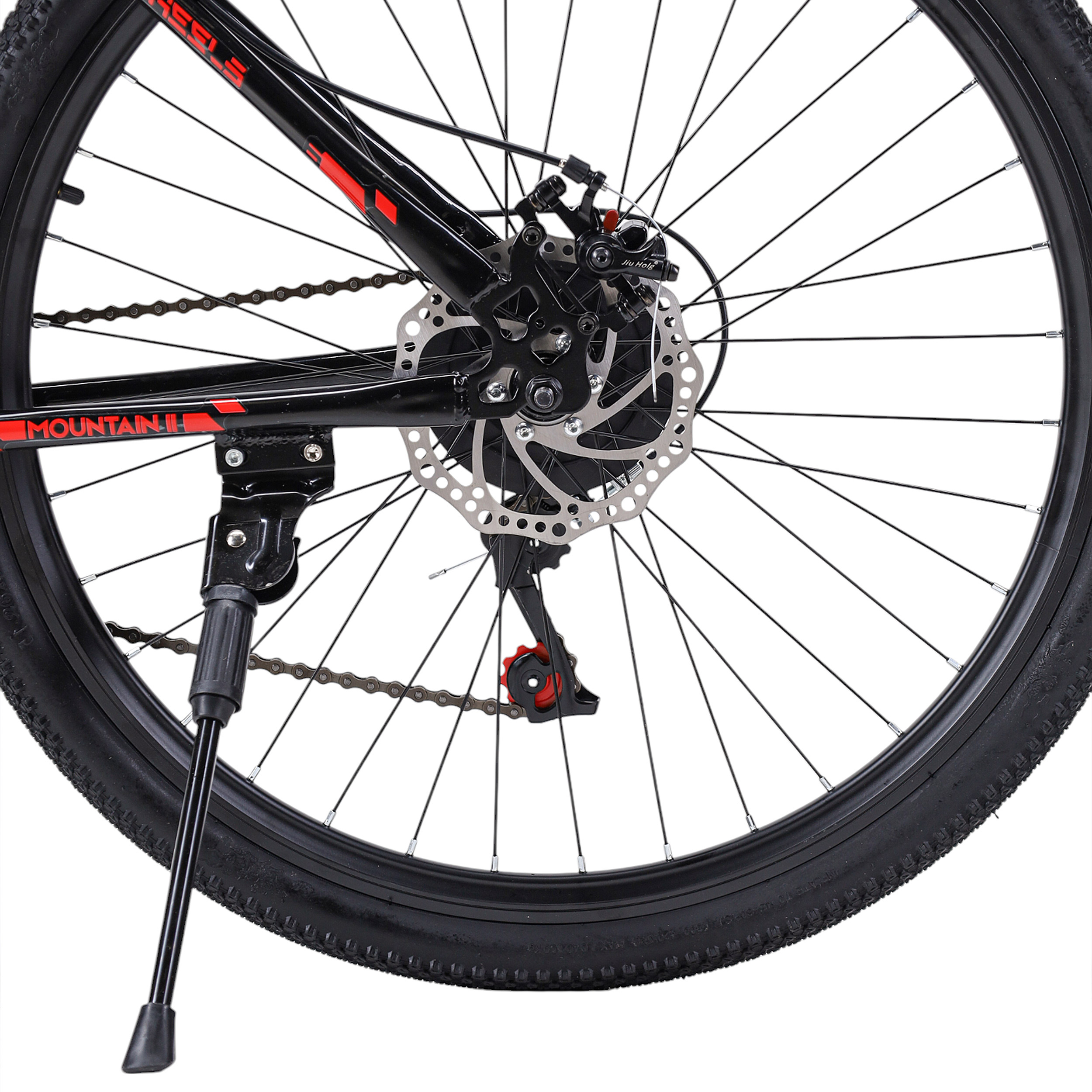 Велосипед 26" рама 17" 21sp MEGAWHEELS MOUNTAIN II чёрный-красный