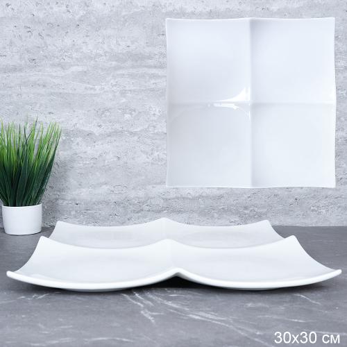 Блюдо менажница 4 секции 30 см / BG-11 /уп 8/ 