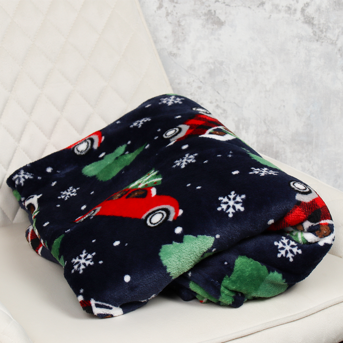 Плед флисовый 150х200 см Новый год к нам мчится / GP611-13 /уп 10/20/100/ 734253     