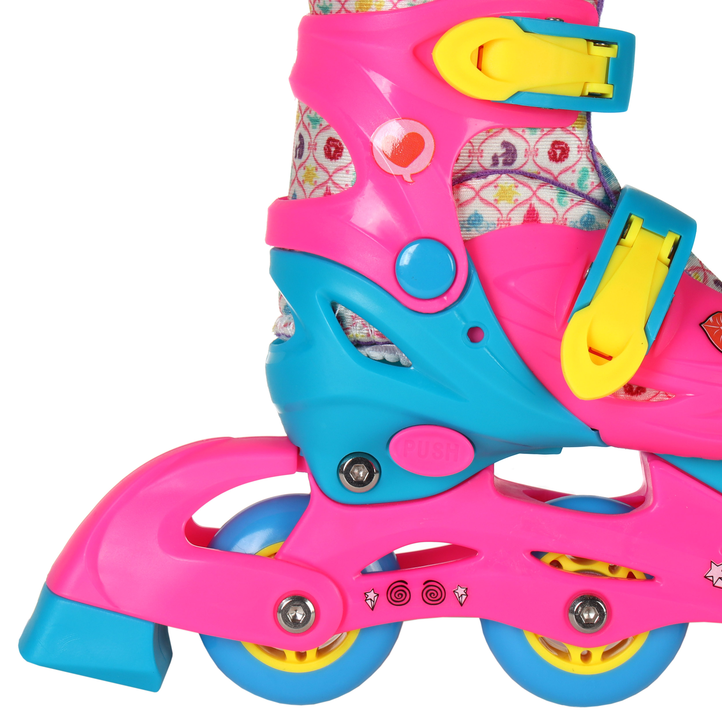 Роликовые коньки / Q906Х /уп 6/ (27-30) розовые