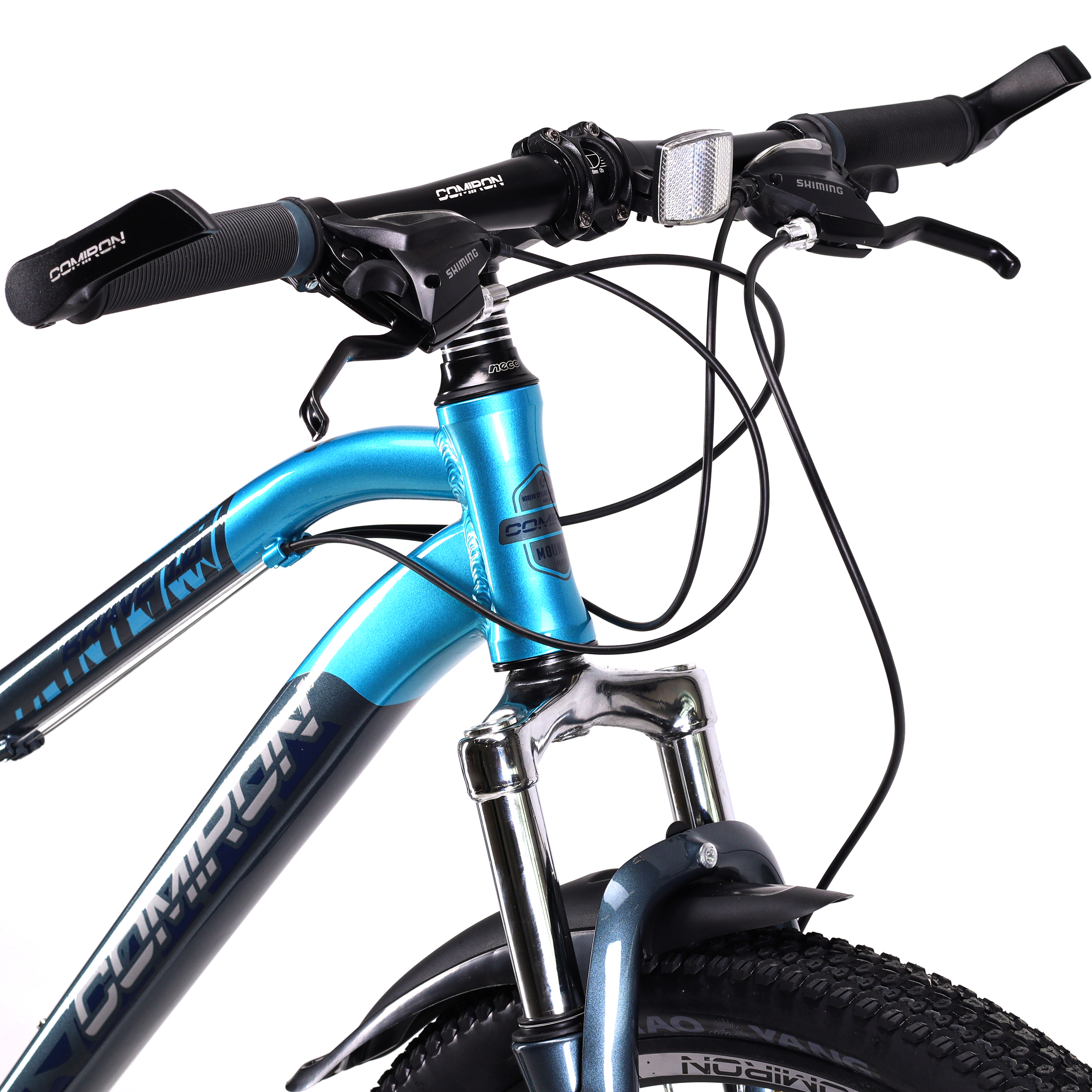 Велосипед 26" рама 15" 21sp CB640 DB COMIRON BRAVE тёмно-синий голубой кристальный металлик