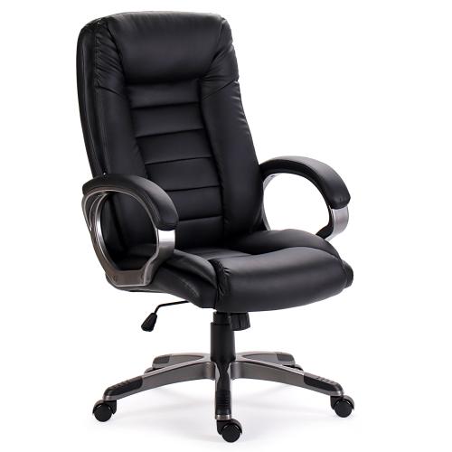 Кресло руководителя CH-002DS PL ЧЕРНЫЙ ЭКО. КОЖА