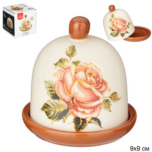 Лимонница 9x9x9 см Корейская роза / 358-442 /уп 60/ керамика