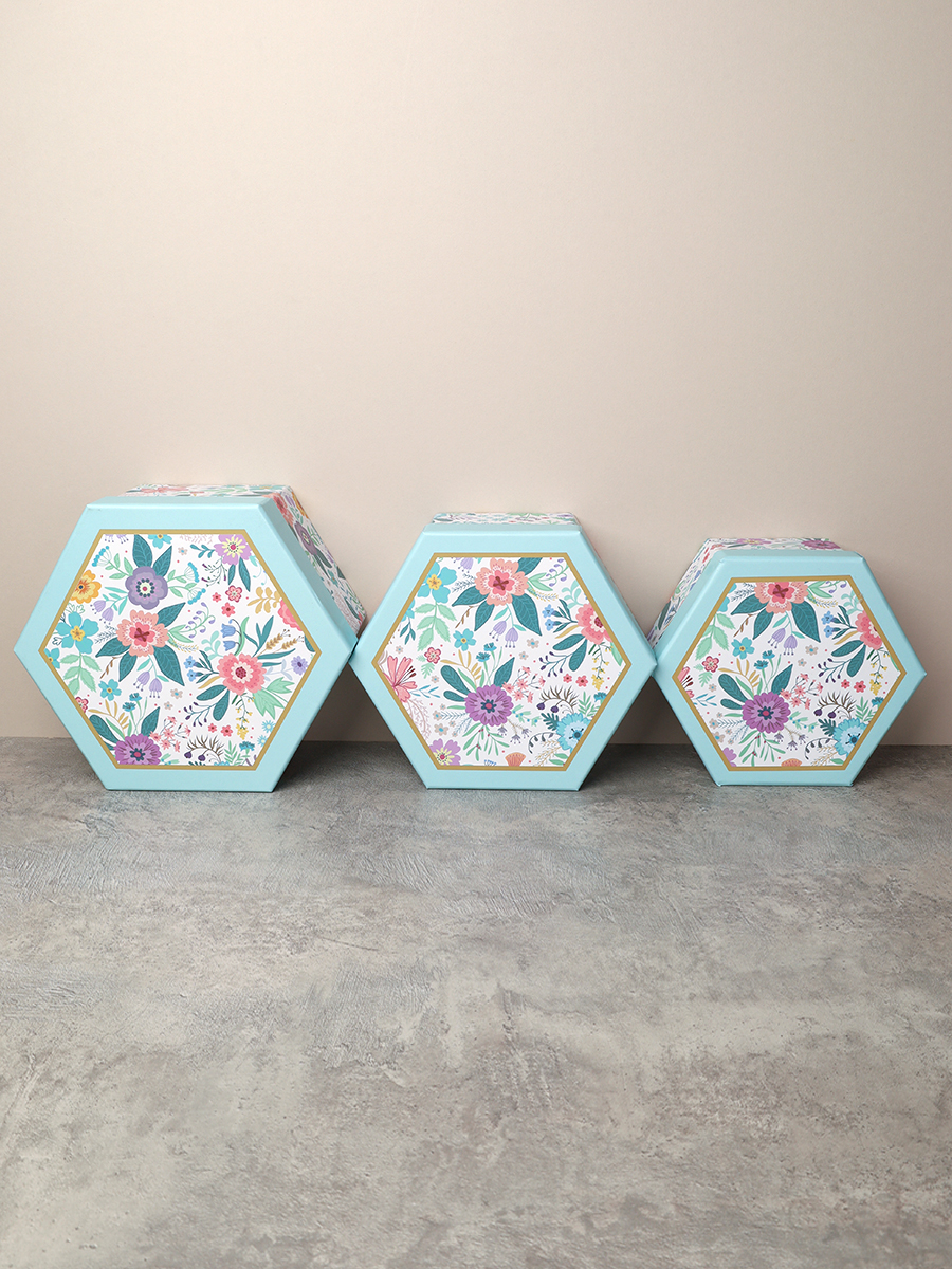 Коробка подарочная 3 штуки / 1163 /уп 24/13.7*15.7*7/15.7*18*8/17.5*20*9cm