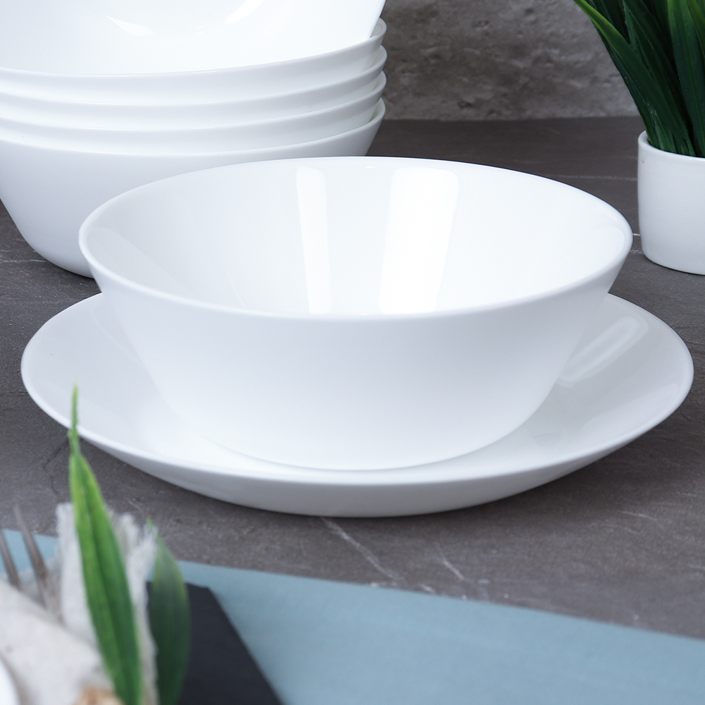 Столовый набор 31 предмет Евро белый / 19PCS-9575675 (white) /уп 2/