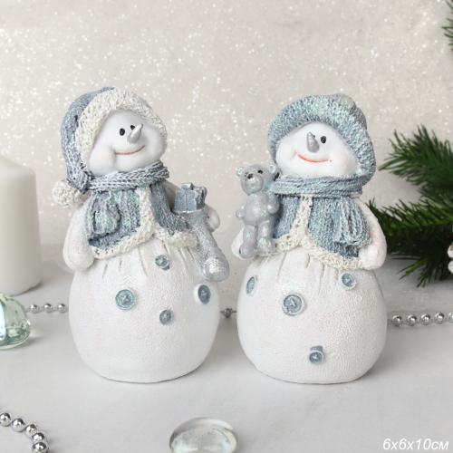 Фигурка Снеговик 10 см / L2132 /уп 120/Новый год