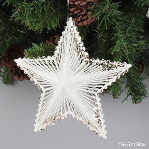 Новогоднее украшение Звезда 19х19 см / WF-172 /уп 240/