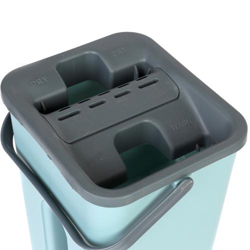 Ведро с вертикальным отжимом и шваброй Моп / S2-1 /уп 24/ голубой/2 насадки