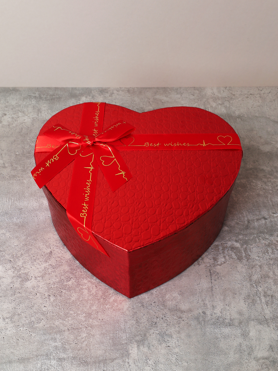 Коробка подарочная Сердце 3 штуки 22х20х9 см / 3405-01 /уп 36/красная