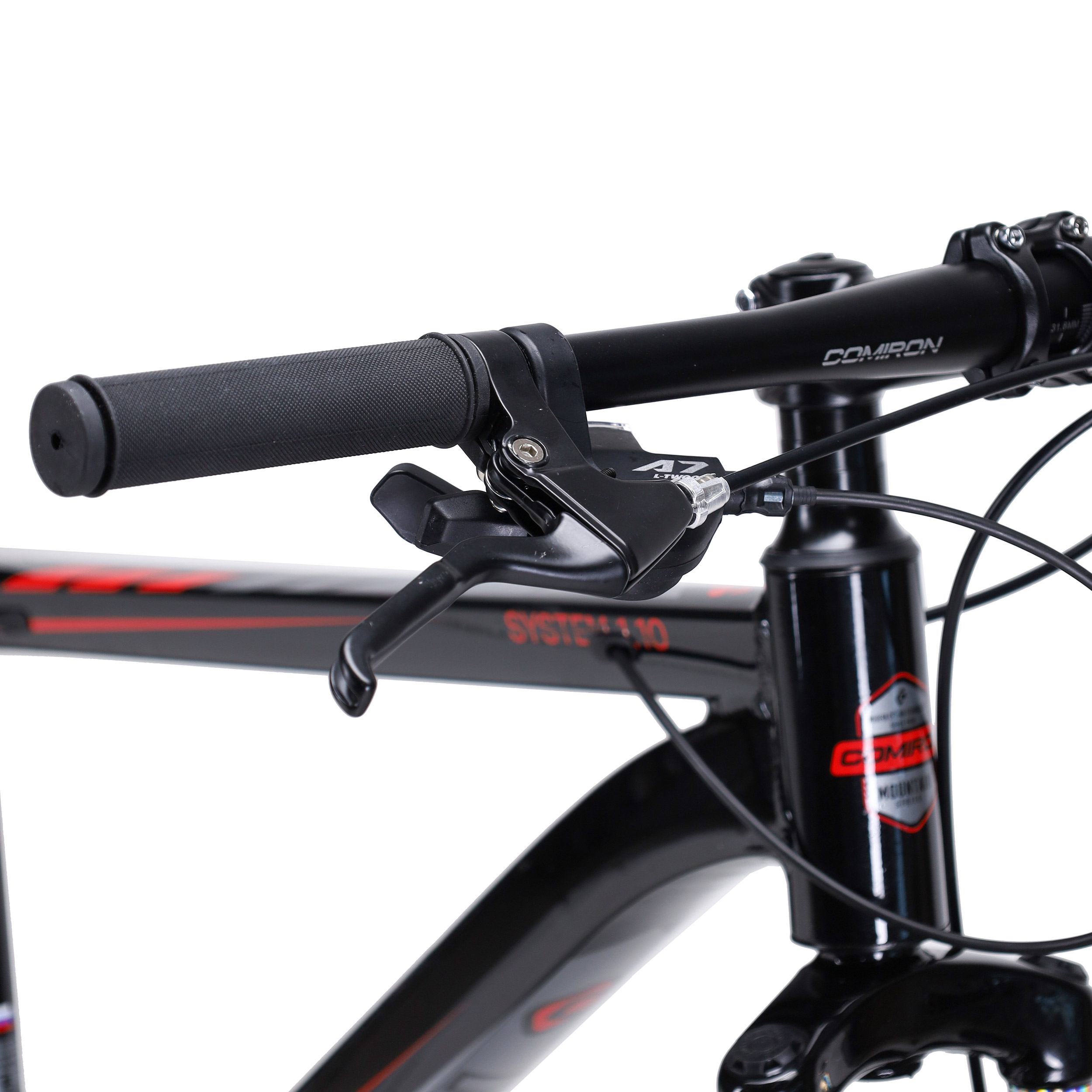 Велосипед 27,5" рама 19" 1x10sp COMIRON SYSTEM чёрный красный