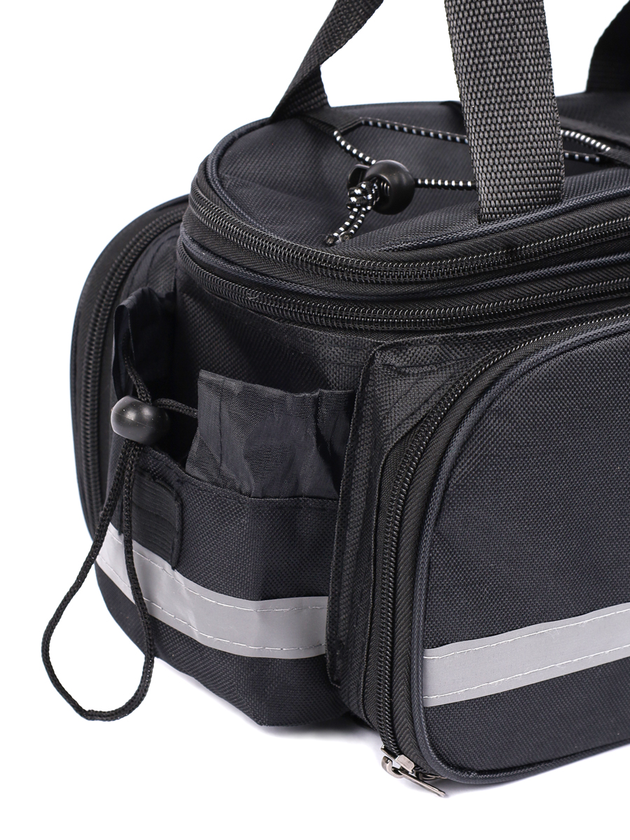 Сумка велосипедная на багажник COMIRON PATAGONIA, основные отсеки на молнии, крепление velcro,  Размер 17х28х32см /уп 30/