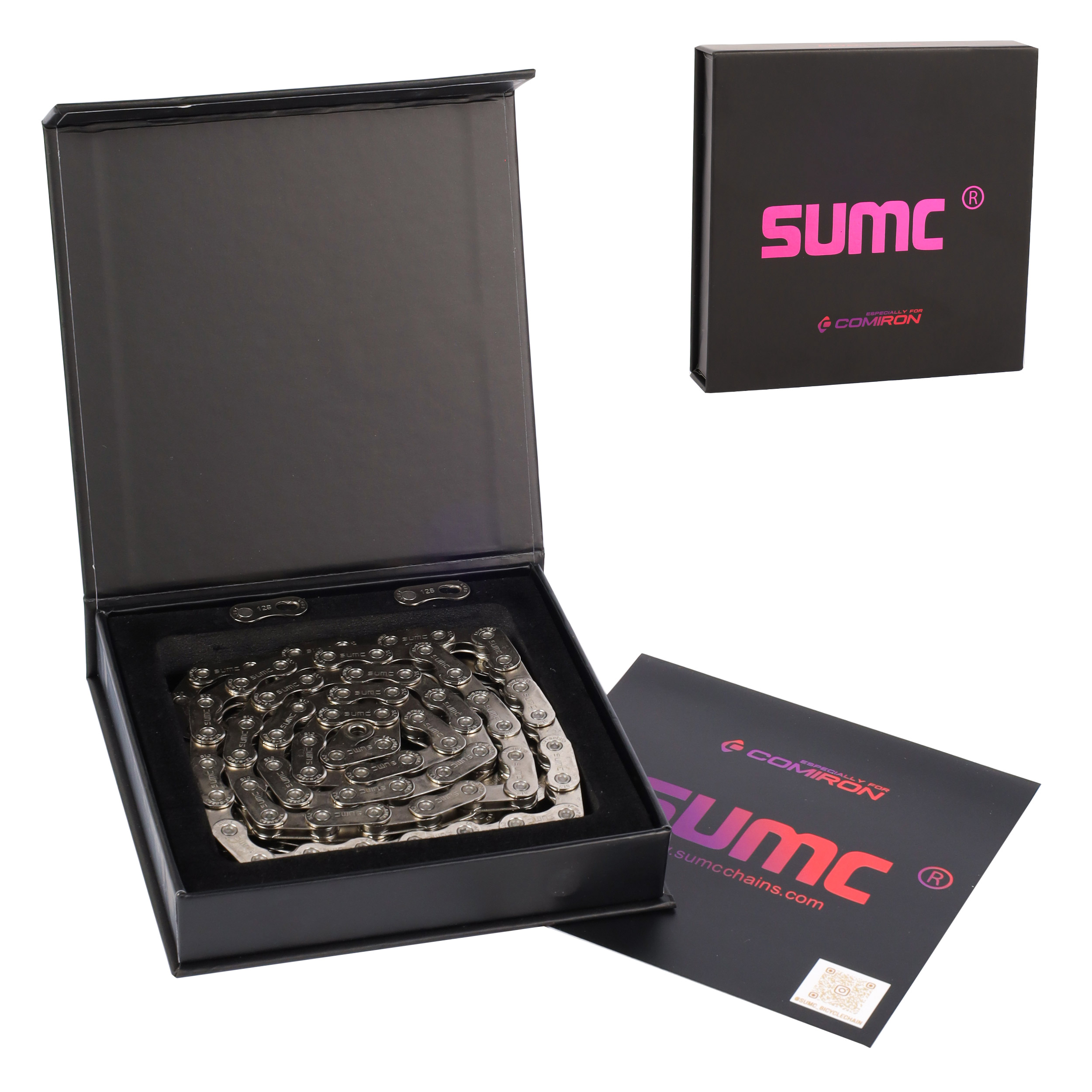 Велосипедная цепь SUMC S12 PRO, 12 speed, 1/2"x11/128", 126 звеньев, for SRAM, ГОСТ 30442-97 ISO 9633 /уп 10/