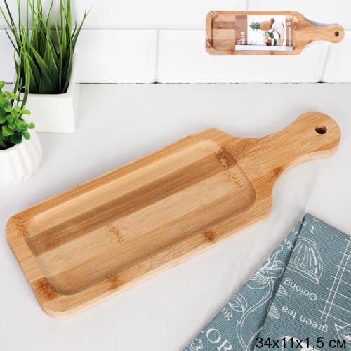Доска для сервировки 11х34х1,5 см / DY-601 /уп 100/ бамбук