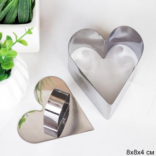 Форма для салата с прессом Сердце/ 8х3,8см/ R-239 /уп 200/