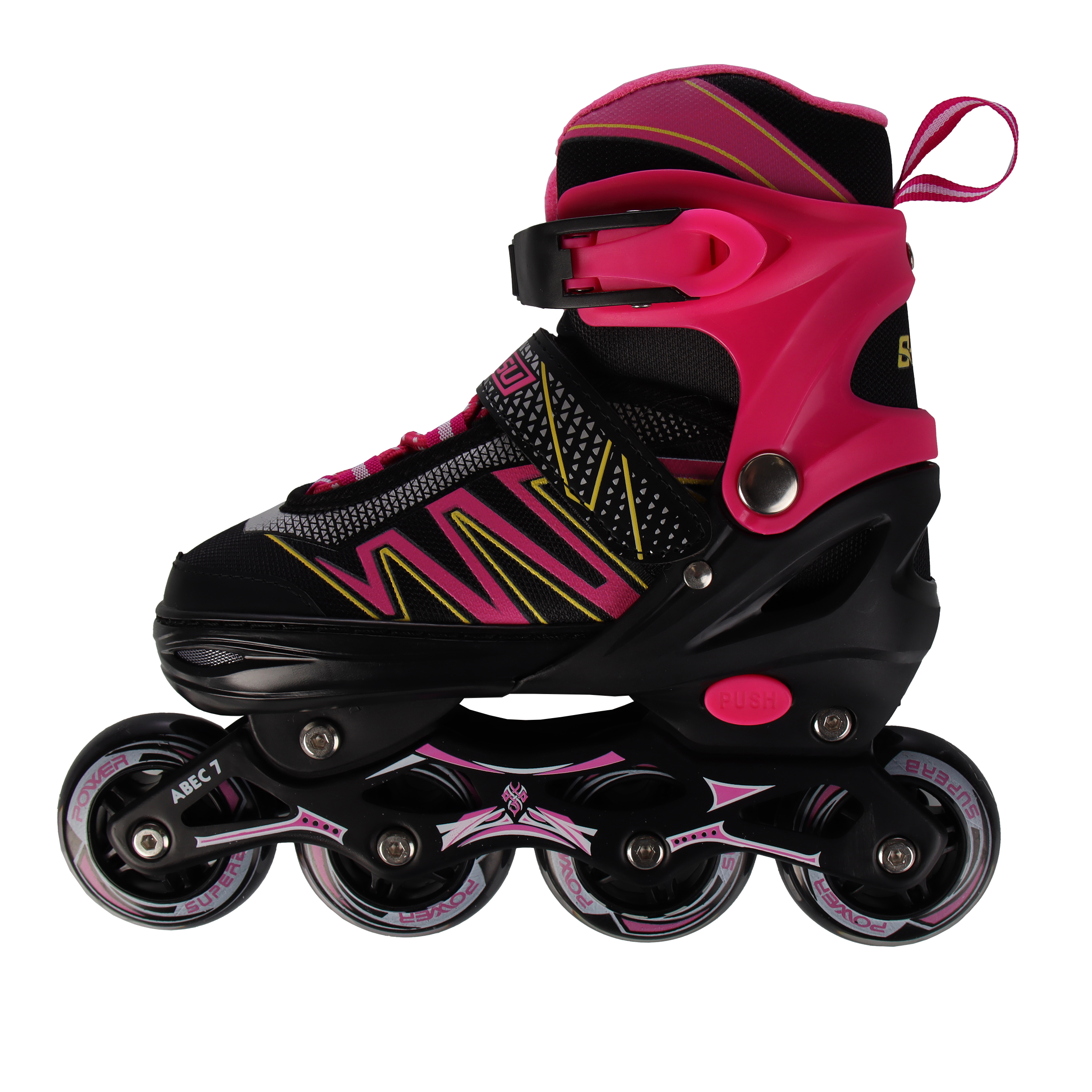 Роликовые коньки POWER / М /уп 6/ (35-38) розовый