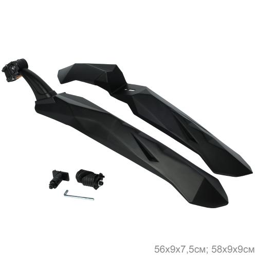 Крылья для велосипеда для колёс на 24-29". COMIRON Signature Series Matte. комплект 2 шт. Цвет: Черный. /уп 50/