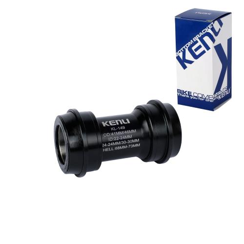Каретка Press Fit KENLI 68мм/73мм. Под ось 30-30 мм. с промышленными подшипниками. Алюминий. /KL-149/ уп50/