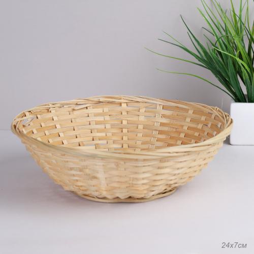 Корзина плетеная 26x8 см / GN295-4 /уп 400/