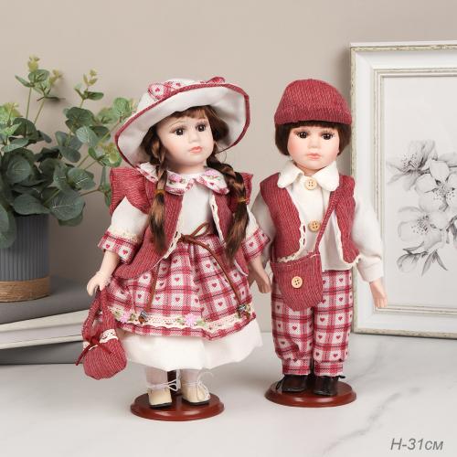 Сувенир коллекционный Мальчик и Девочка 2 штуки набор 31 см / 1213-4 /уп 24/644613