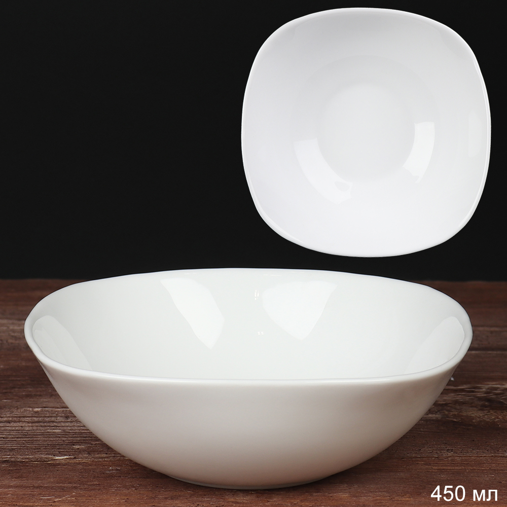 Тарелка квадратная суповая 500 мл 165 мм белая / NFW65 (White) /уп 72/ 745083