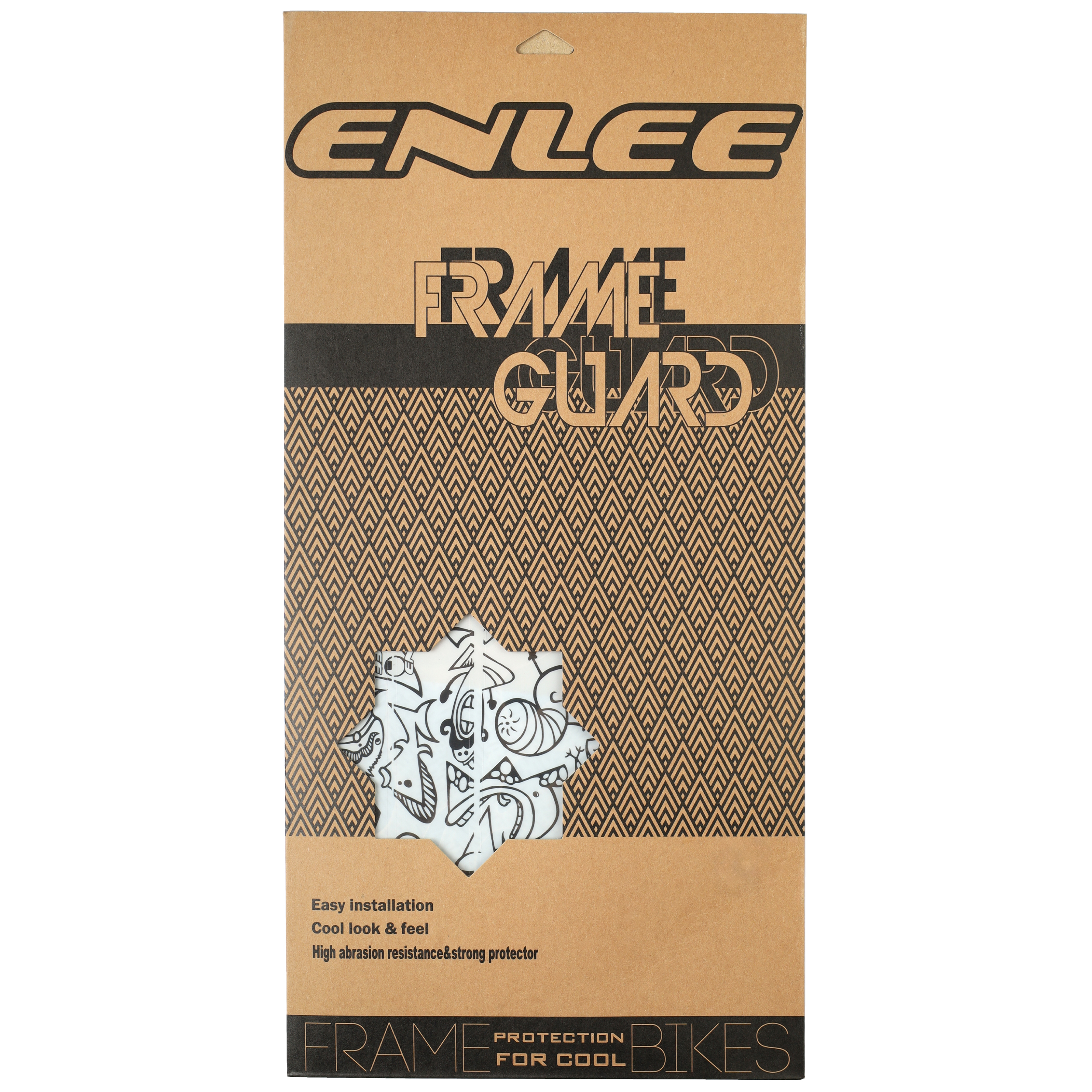 Защита рамы. Стикеры термопластик TPU. ENLEE. Комплект 10 стикеров. 200 микрон. Graffiti style