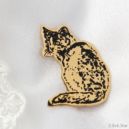 Брошь Кошка / 3432G /уп 12/