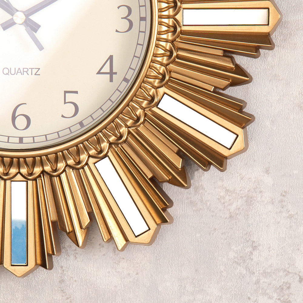 Часы настенные 35 см золото солнце / 112-2 /уп 20/