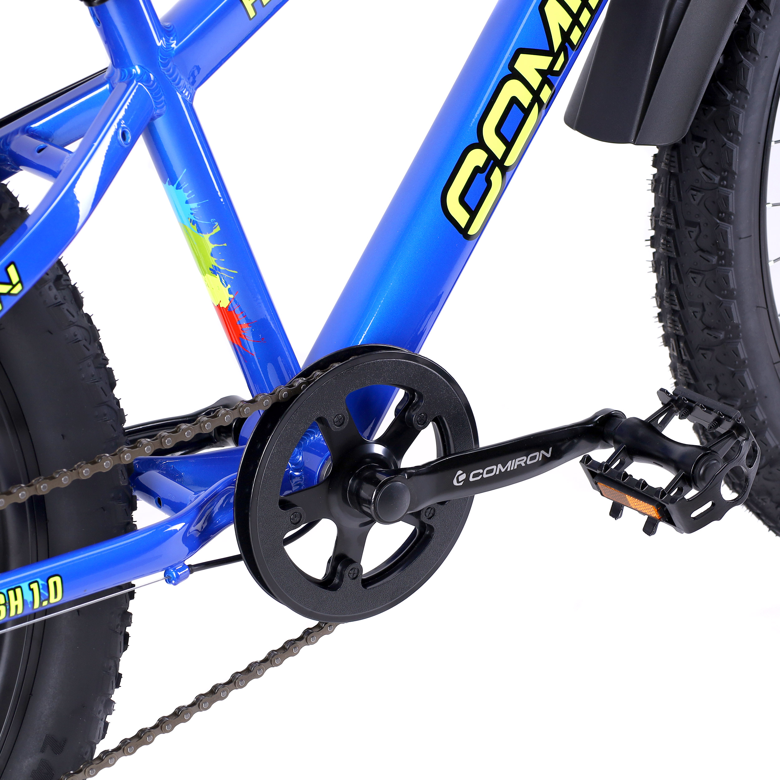 Велосипед 24"x3.0 рама 13" 7sp COMIRON FLASH полуфэт ригид синий