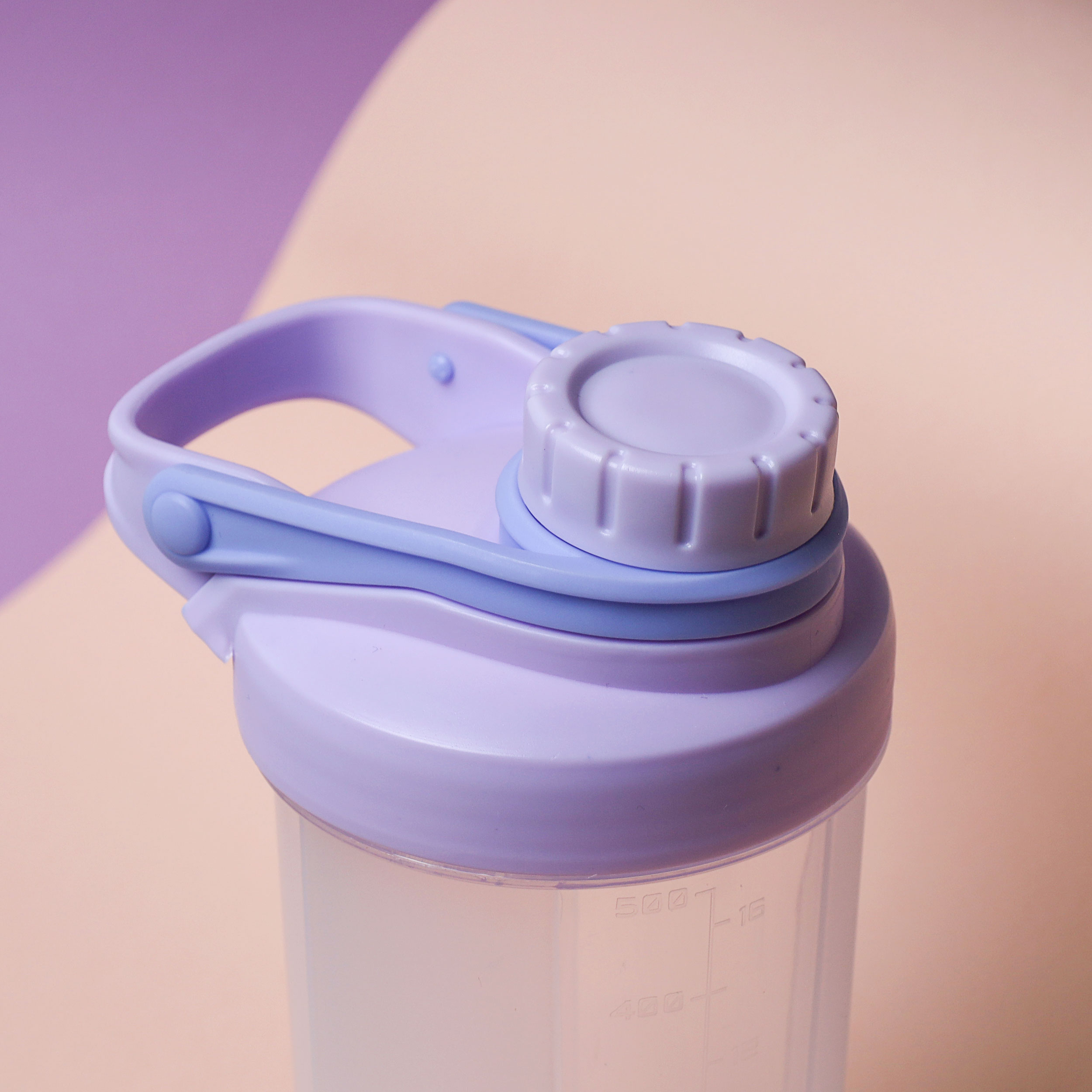 Бутылка/Шейкер COOLRAY SHSB-500 сиреневая, для спортивного питания 500ML/уп60