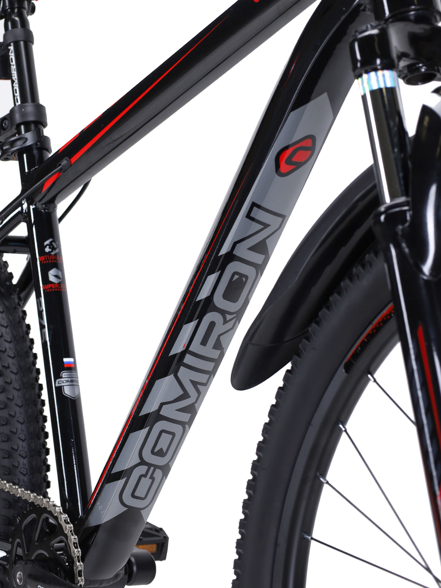 Велосипед 27,5" рама 19" 1x10sp COMIRON SYSTEM чёрный красный