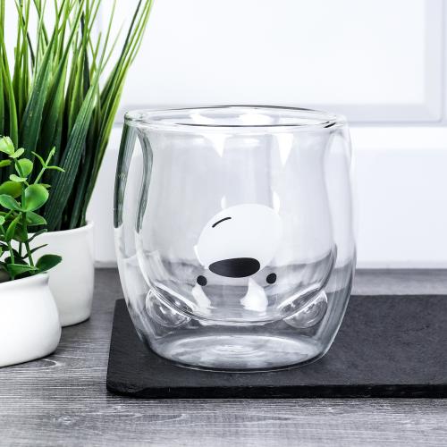 Стакан 300 мл с двойными стенками Мишка / LCWB6005 /уп 100/ 