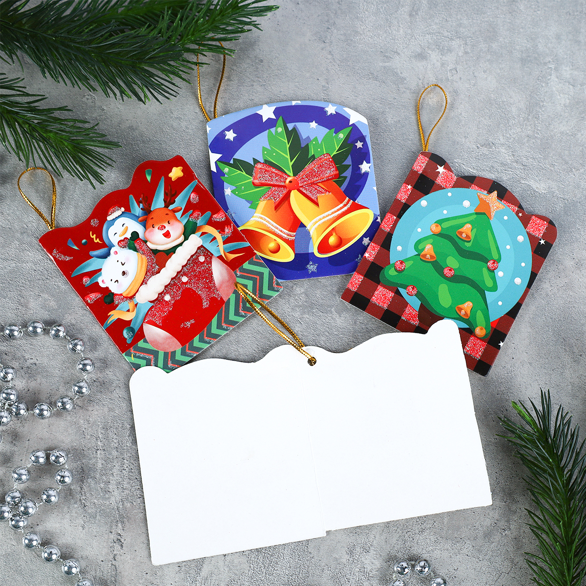 Открытка новогодняя набор 160 штук Новый год / DE-138 /уп 60/