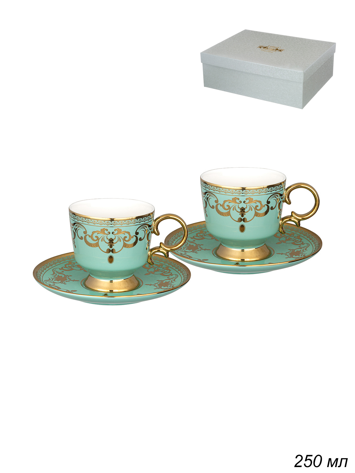 Чайный набор 4 предмета 250 мл Lefard голубой / 91-097 /уп 12/