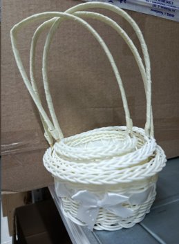 Корзина плетеная 3 штуки набор / GN295-15 / дефект на ручках