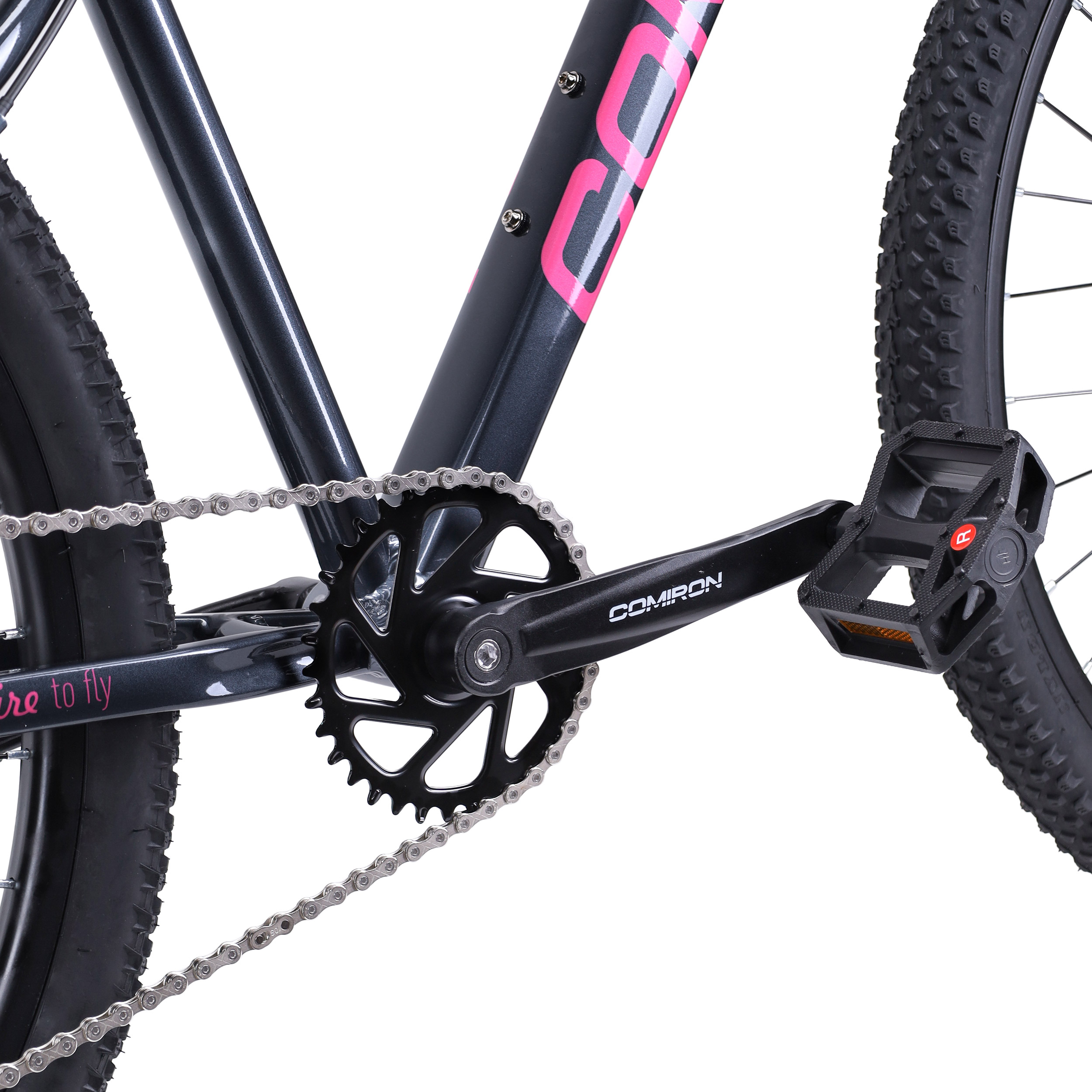 Велосипед 27,5" рама 17" 1х10sp COMIRON DESIRE розовый дымный