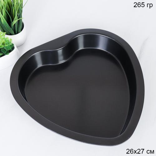 Форма для выпечки Сердце 26x27х4 см / RSD-22 /уп 50/ вес 265 гр/ 26(24)x27(23)х4