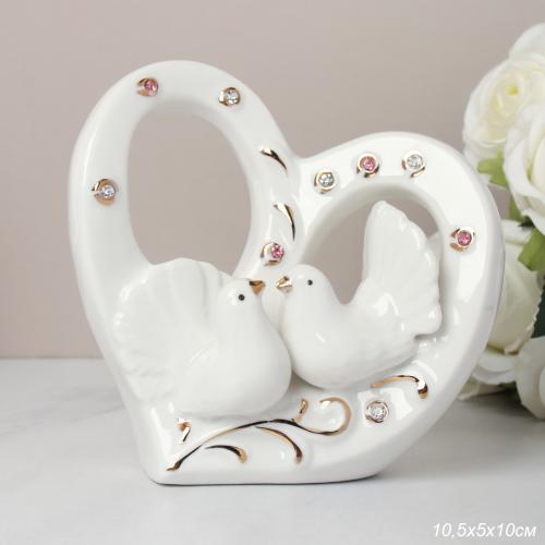 Статуэтка Влюбленные голуби 10х10,5 см / B2339 /уп 60/