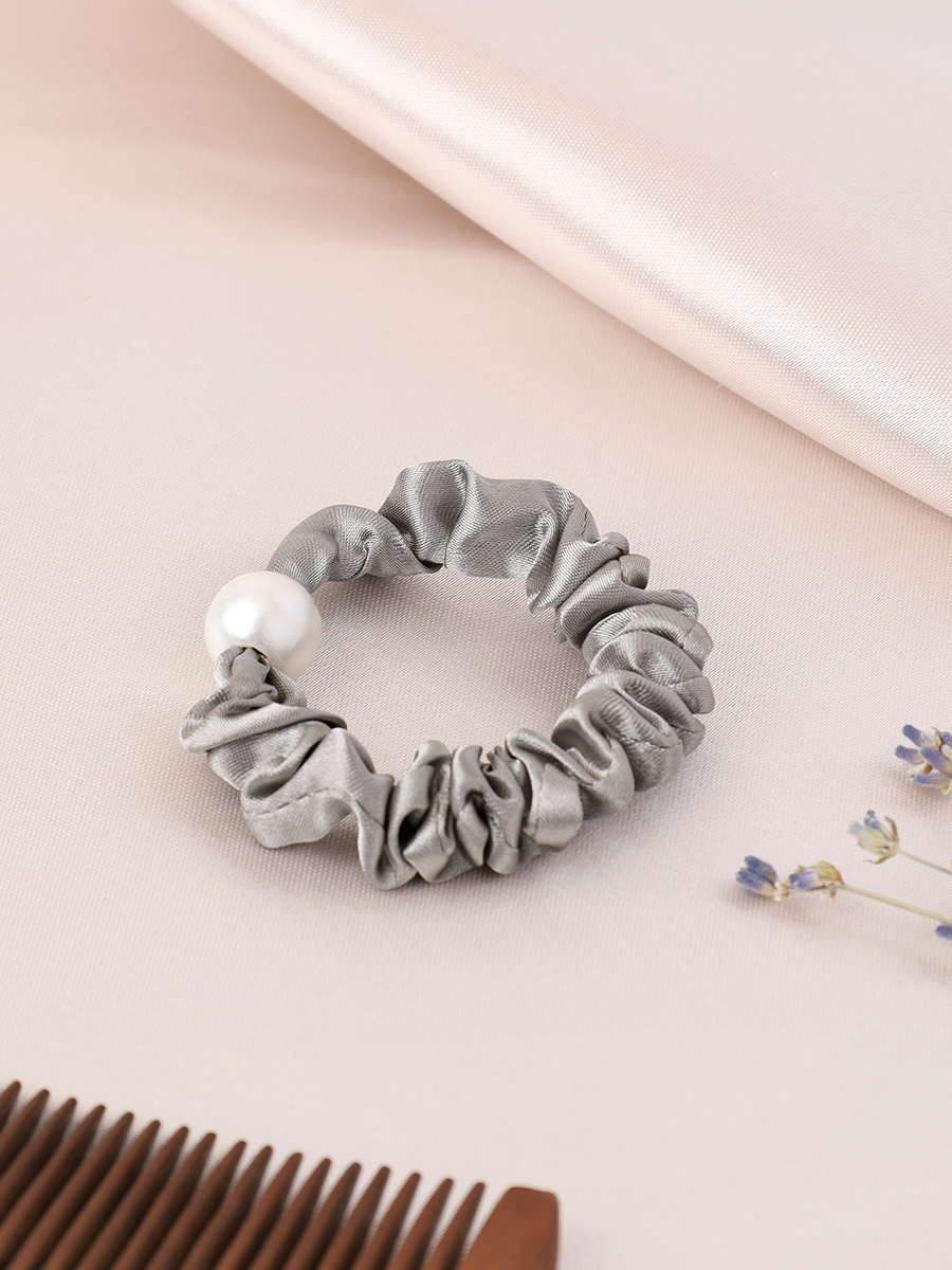 Резинка для волос серый жемчуг / NSAL-20S /уп 100/