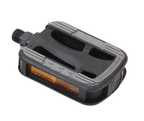 Педаль CITY MIXIEER MX-P614, антискользящая, полипропилен. чёрный, TPR резина, сталь. подшипники, ось 2S, с рефлектором, 97x73мм, резьба 9/16, /уп50/