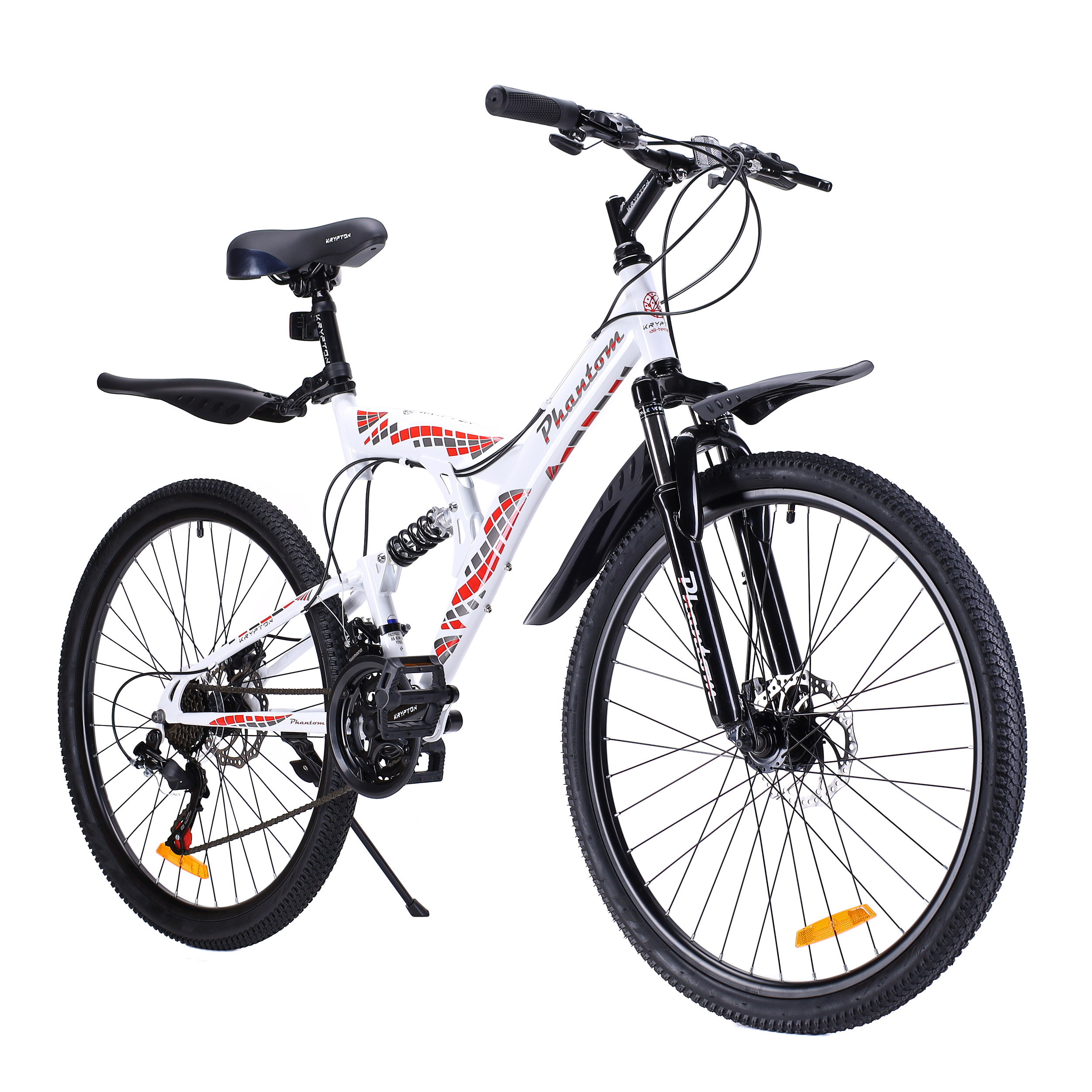 Велосипед 26" рама 18" 21sp KRYPTON PHANTOM белый ярко-красный