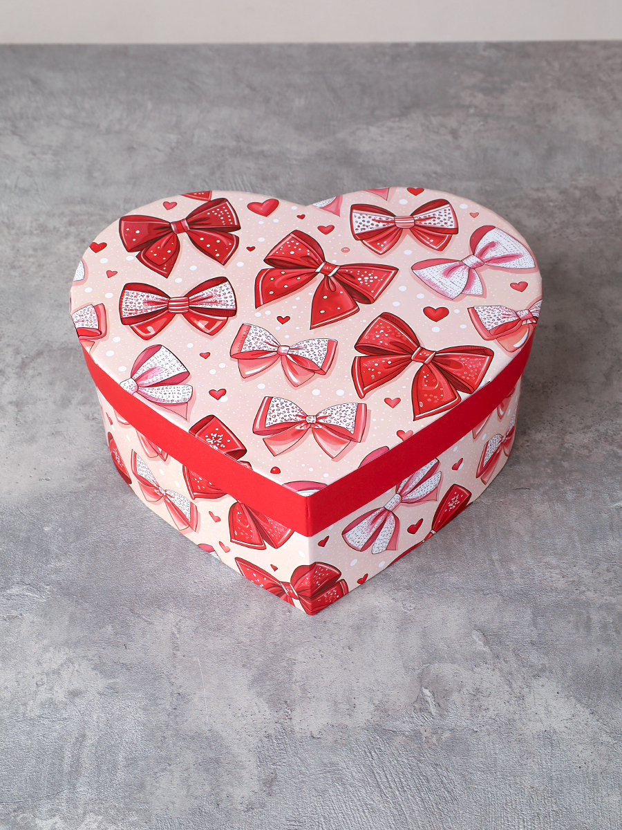 Коробка подарочная 3 штуки Сердце / 1159 /уп 24/16*18.3*7/18*20.3*8/20*22.3*9cm