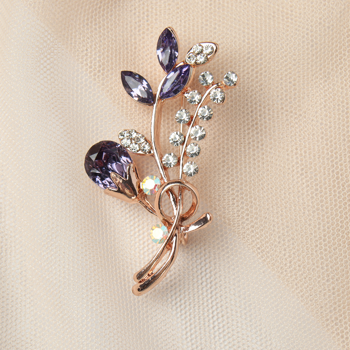 Брошь Пёрышки / 38B-9-13 /уп 912/ (Фиолетовый)