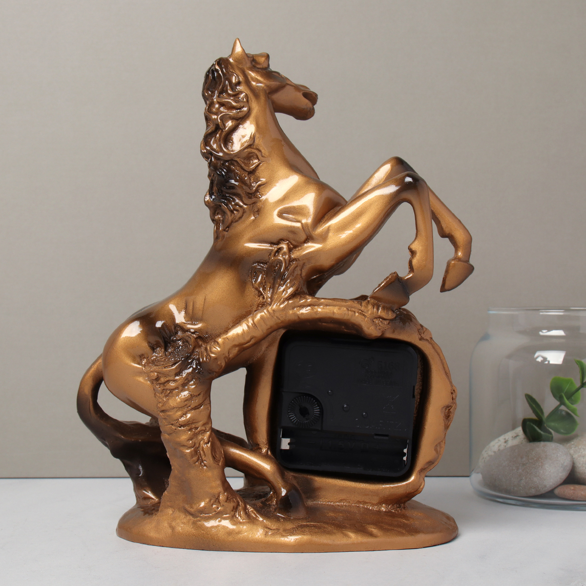 Часы статуэтка Лошадь 21 см / 2402 /уп 24/