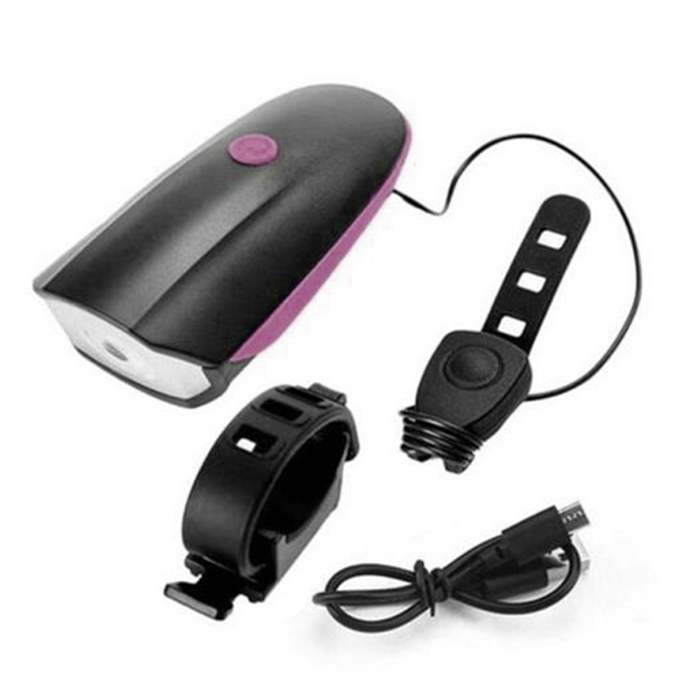 Фонарь передний COMIRON "EASY" корпус: ABS; свет: CREE XPG, 250lm; аккумулятор 1200 mAh, USB, сигнал 140Дб, влагозащищённый, розовый. АКЦИЯ/уп 20/80/