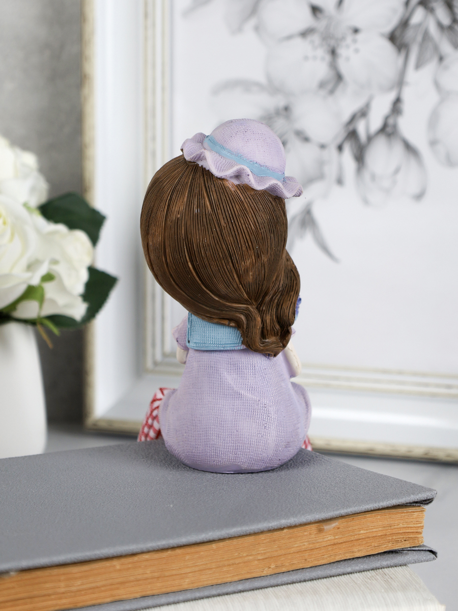 Фигурка Мальчик/Девочка с лавандой висячие ножки 2 штуки набор 22 см / 9935 /уп 60/