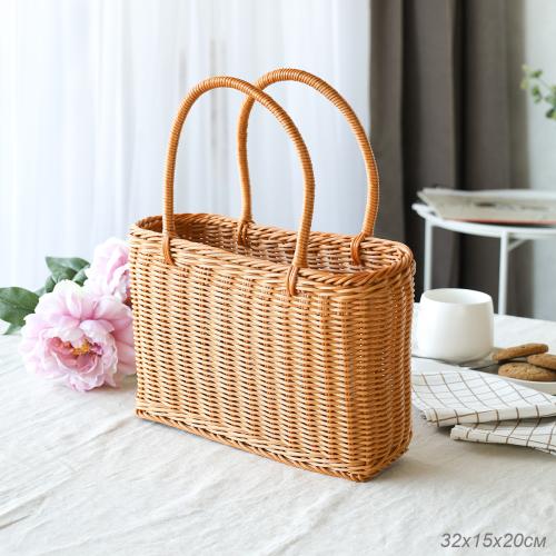 Корзина плетеная пластик 32x15x20 см / SGS-01 /уп 50/